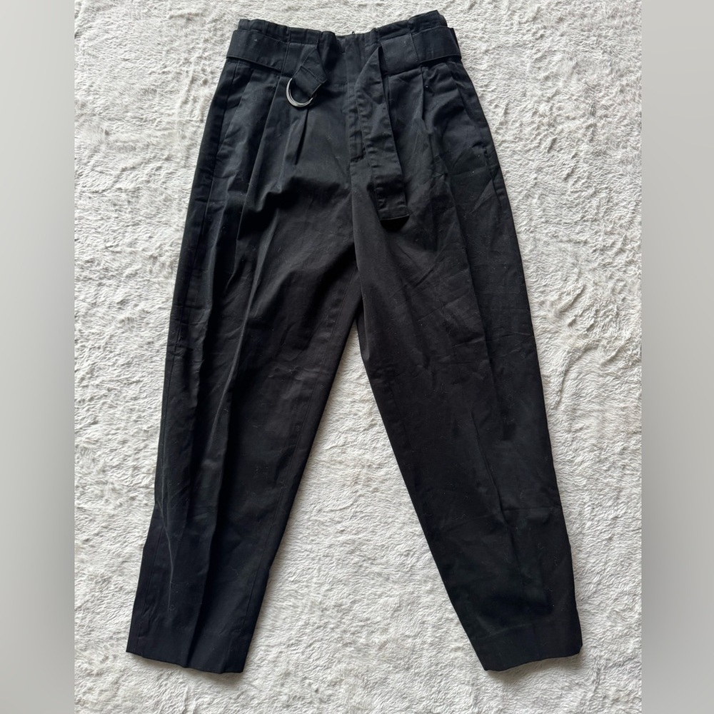 NWOT | Banana Republic Paper Bag Belted High Waisted Trousers | Black | 2